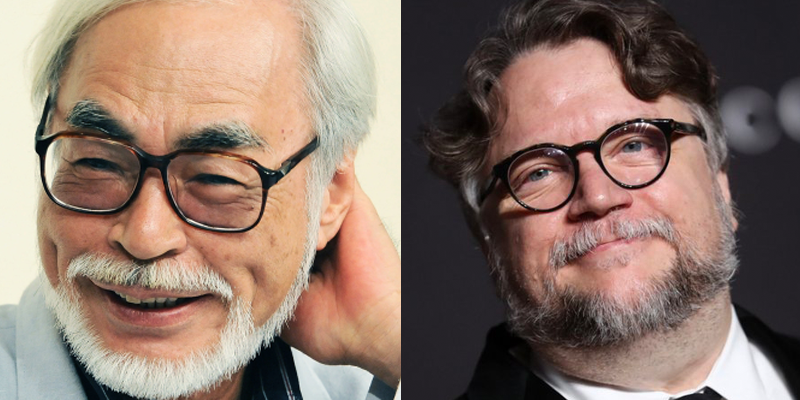 Japanese animator Hayao Miyazaki and Mexican director Guillermo del Toro